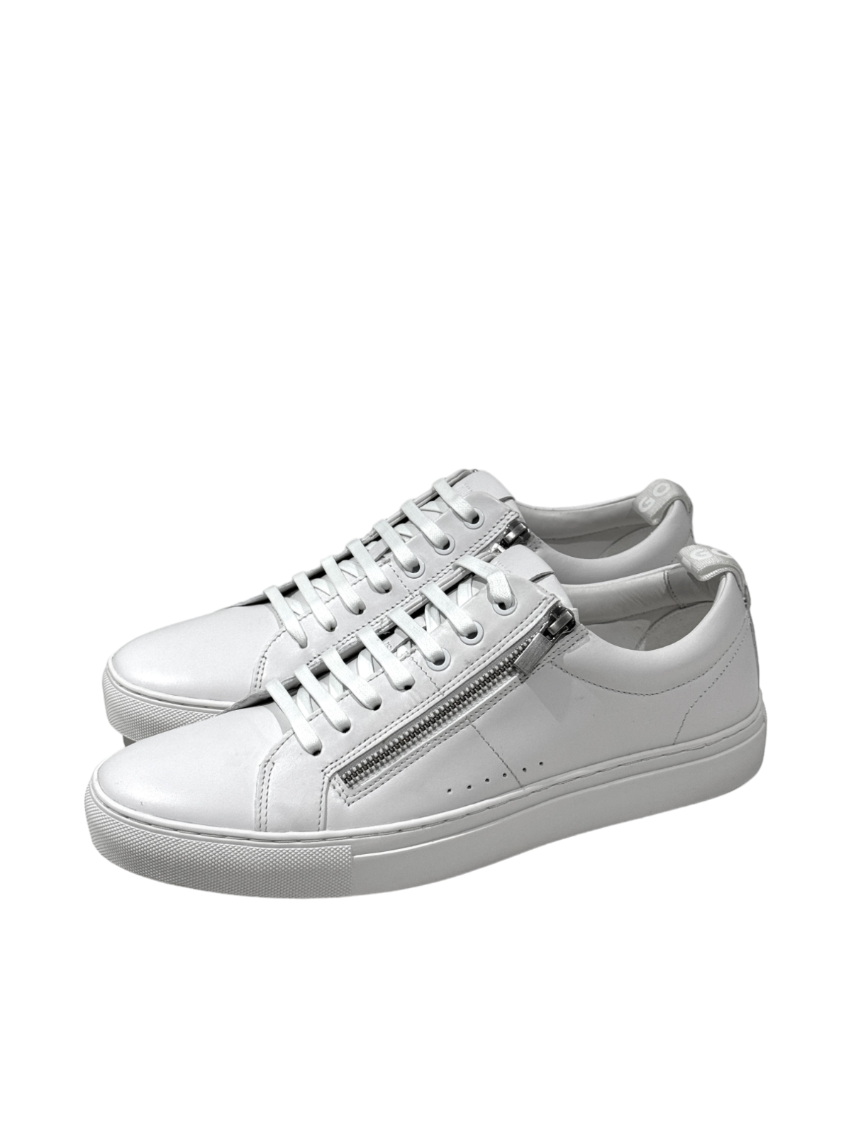 HUGO Trainers Mens White Leather Sneakers With Logo - Futurism Tenn Size 11