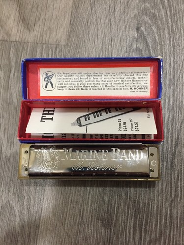 HOHNER Marine Band 1896 Classic C/Natural Minor 1896/20 10-Holes Harmonica NIB!