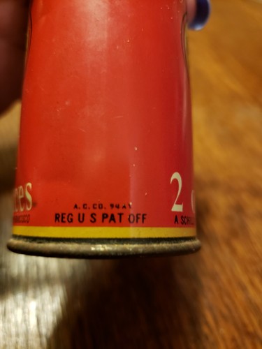 Beautiful Vintage  Schilling Paprika ROUND Spice Tin ~ 2 Oz ~S.F.,Ca