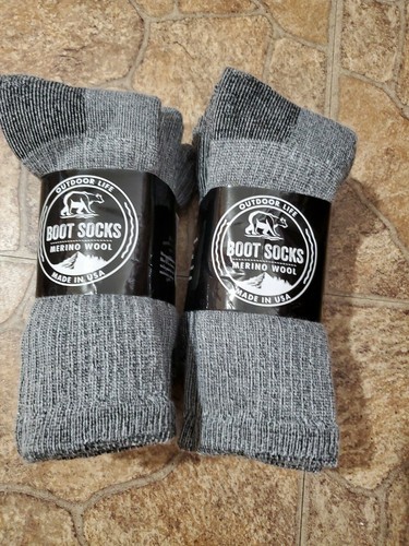 WOMEN/ MEN MERINO WOOL BOOT SIZE 9-11 Gray Wool.New CABELAS NO WORDS