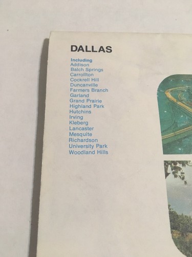 1977 TEXACO OIL CO Road Map DALLAS Garland Irving Grand Prairie Fort Worth Texas