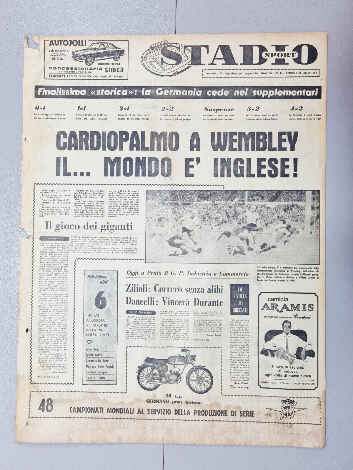 Stadium 31 July 1966 England 66 England World Champion World