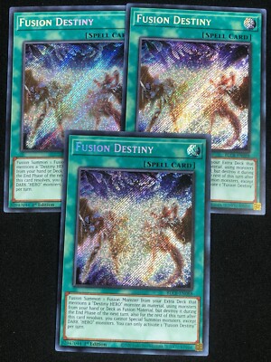 YUGIOH FUSION DESTINY BLCR-EN088 1ST SECRET X3 NM