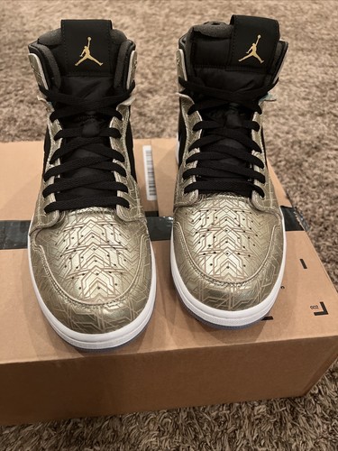 JORDAN AIR JORDAN 1 HIGH ZOOM AIR CMFT GOLD LASER DQ0659-700 MENS SIZE 14