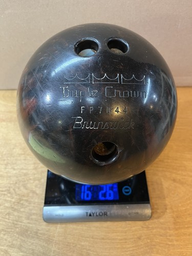 Vintage - Brunswick "Triple Crown" - Bowling Ball - 16 lbs. - Drilled