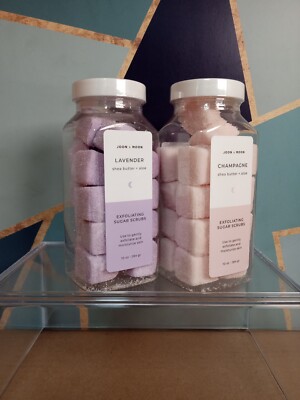 Joon x Moon 2 Pack Shea Butter + Aloe Exfoliating Sugar Scrubs 10 oz.