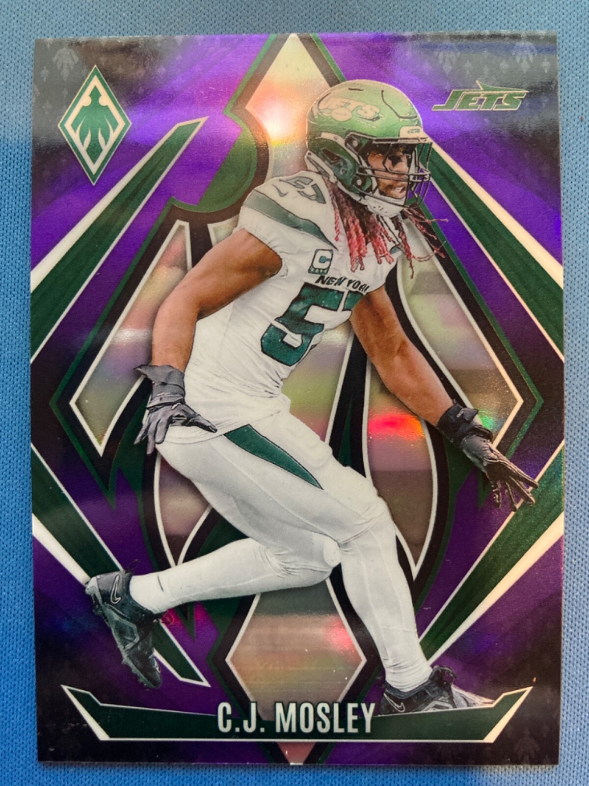 2024 Panini Phoenix C.J. MOSLEY Purple Fade New York Jets