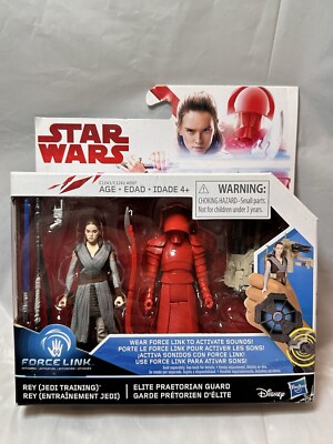 Star Wars Force Link 2-Pack Rey Training VS Elite Praetorian Guard 3.75in Figure