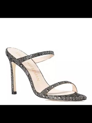 

STUART WEITZMAN Женские золотые шлепанцы Aleena с квадратным носком и шпильками, Золотой, S0286