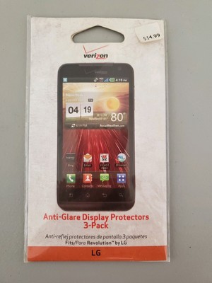 Verizon Best Anti Glare Screen LCD Protector Film for LG Revolution VS910 3 Pack