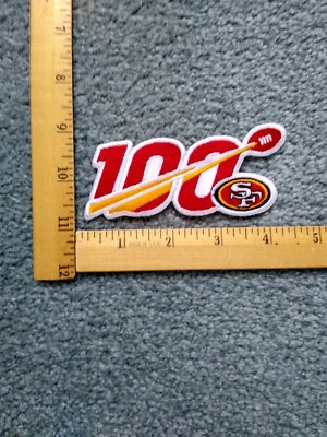 1 SAN FRANCISCO 49ERS  100 SEASON ANNIVERSARY NFL FOOTBALL  IRON ON PATCH