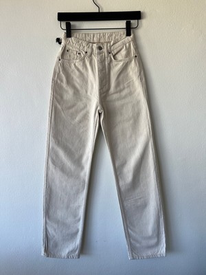 new Ksubi womens denim high jean brooklyn ecru off white beige 23 5 small xs
