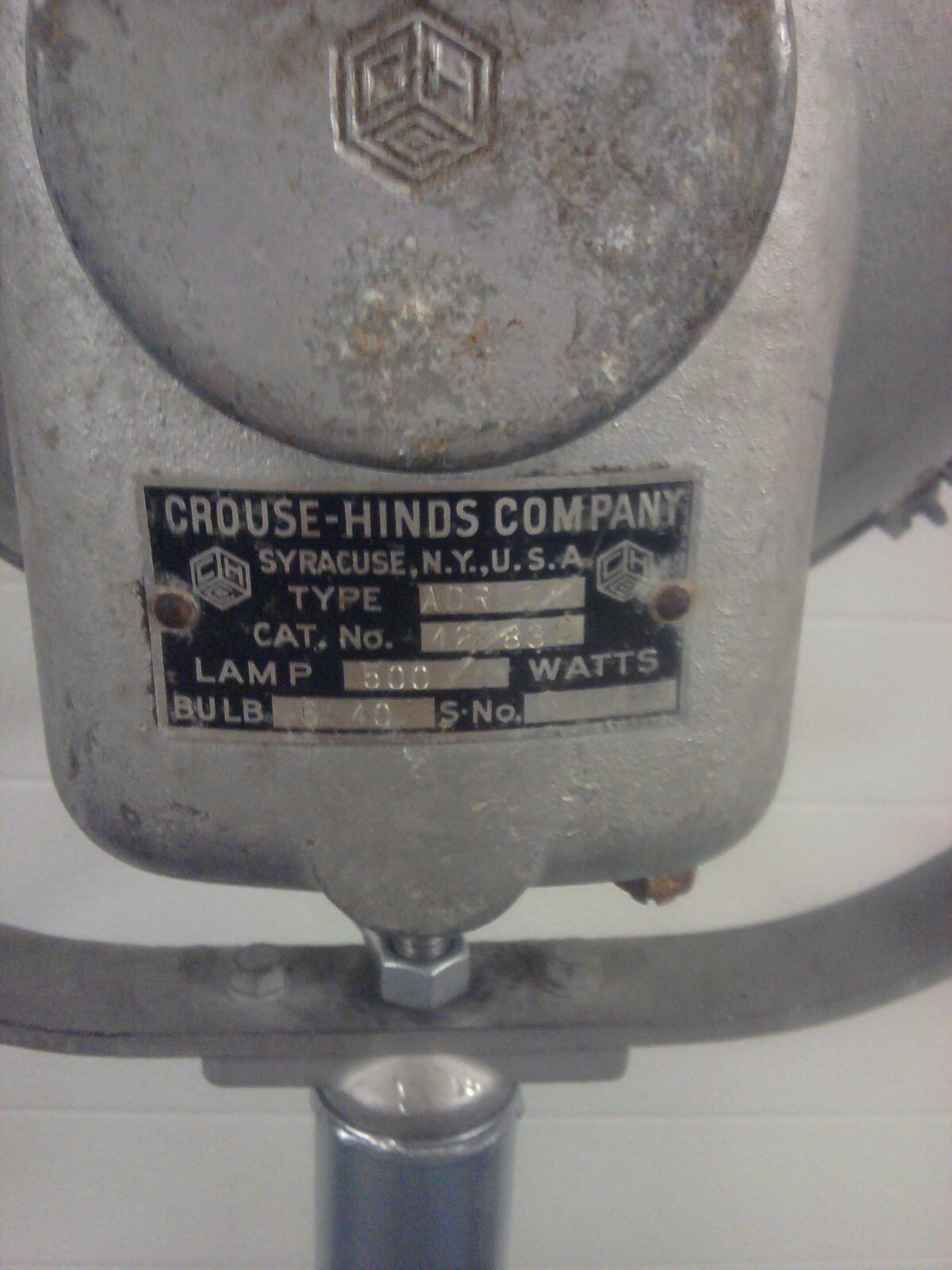 CROUSE HINDS ADR-14 LIGHT, SEARCH LIGHT, SHIP LIGHT