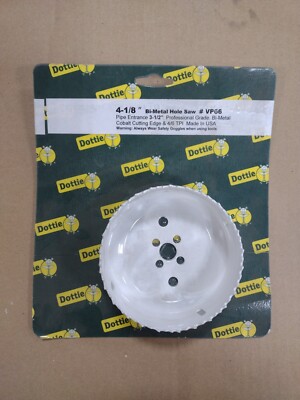 Hole Saw, Dottie 4-1/8'' 104.7 MM BI-METAL, Cobalt Cutting Edge #VP66