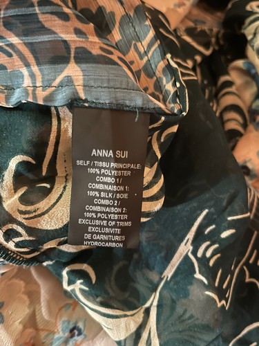 Pre-owned Free People Anna Sui X  Upcycled Kaftan Kimono Size S/m Made In Usa $708 In Teal Multi