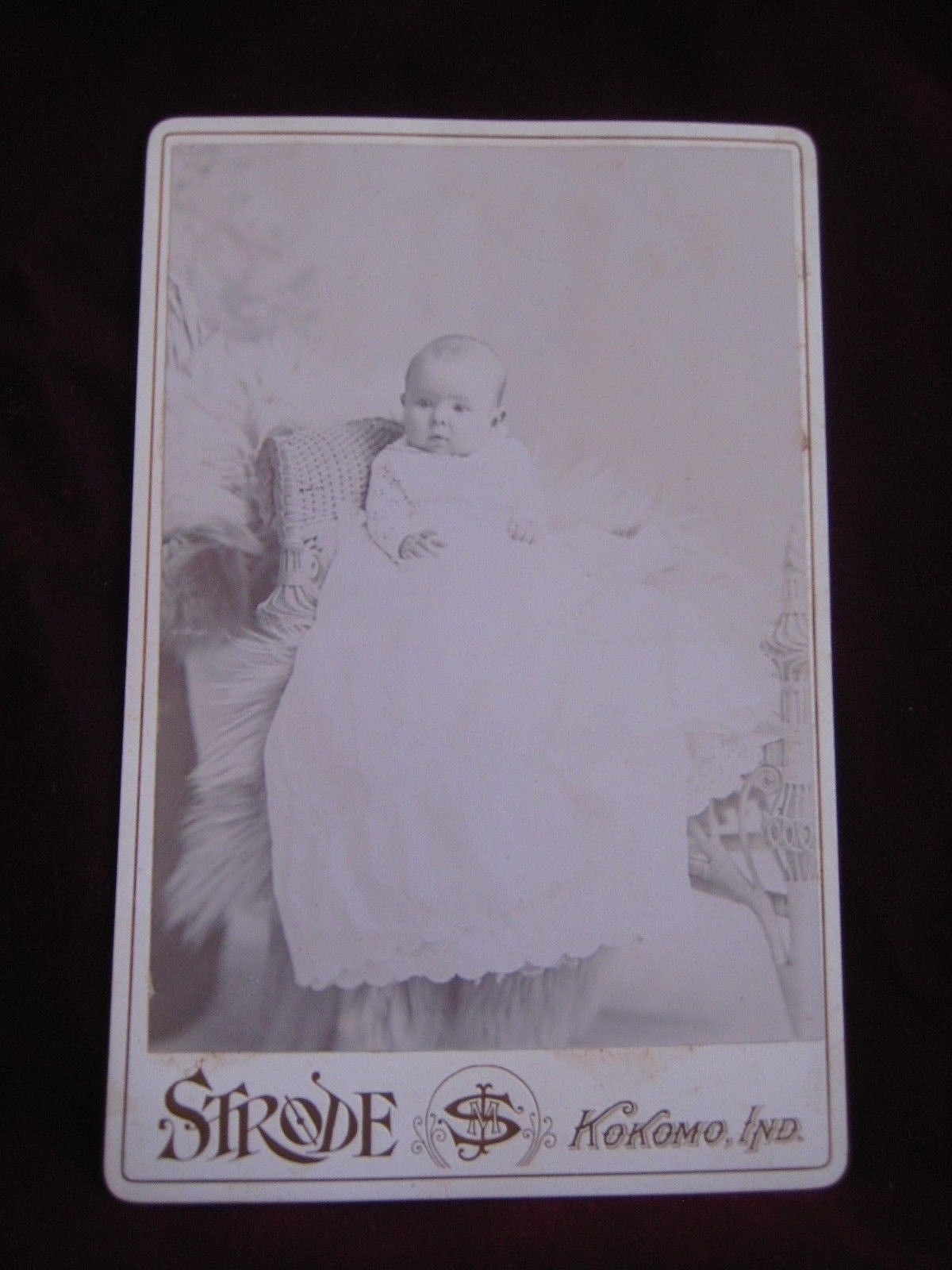 Cabinet Card Victorian Baby, Strode Photography KOKOMO INDIANA
