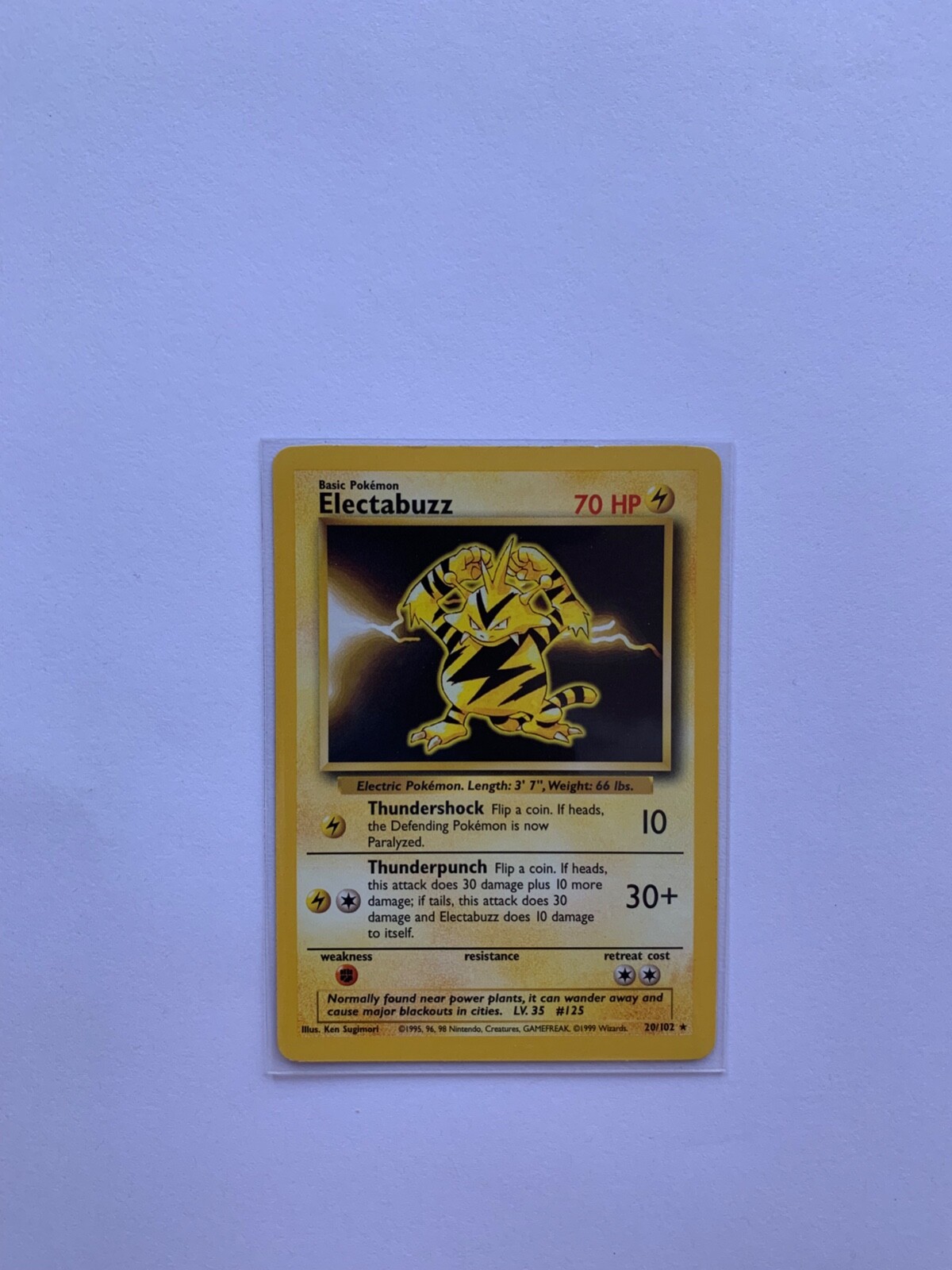 完美品 エレブー 1996 旧裏 Electabuzz Pokemon 1996 Base Set