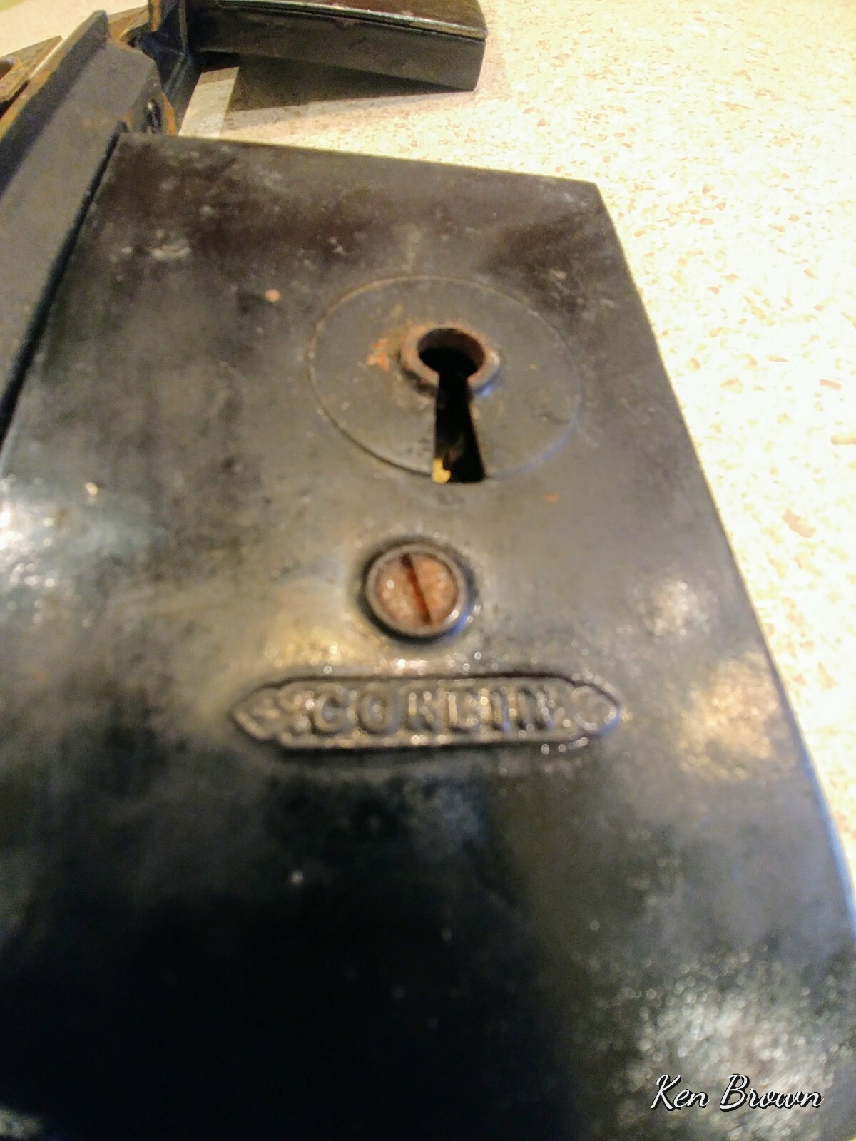 Pair CORBIN Pocket Sliding Door Mortise Lock ORNATE Brass Face