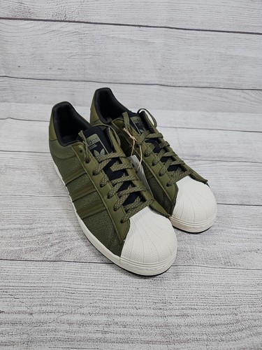 Adidas Superstar Classic Casual Shoe Olive Green/White GZ4829 Men's 11