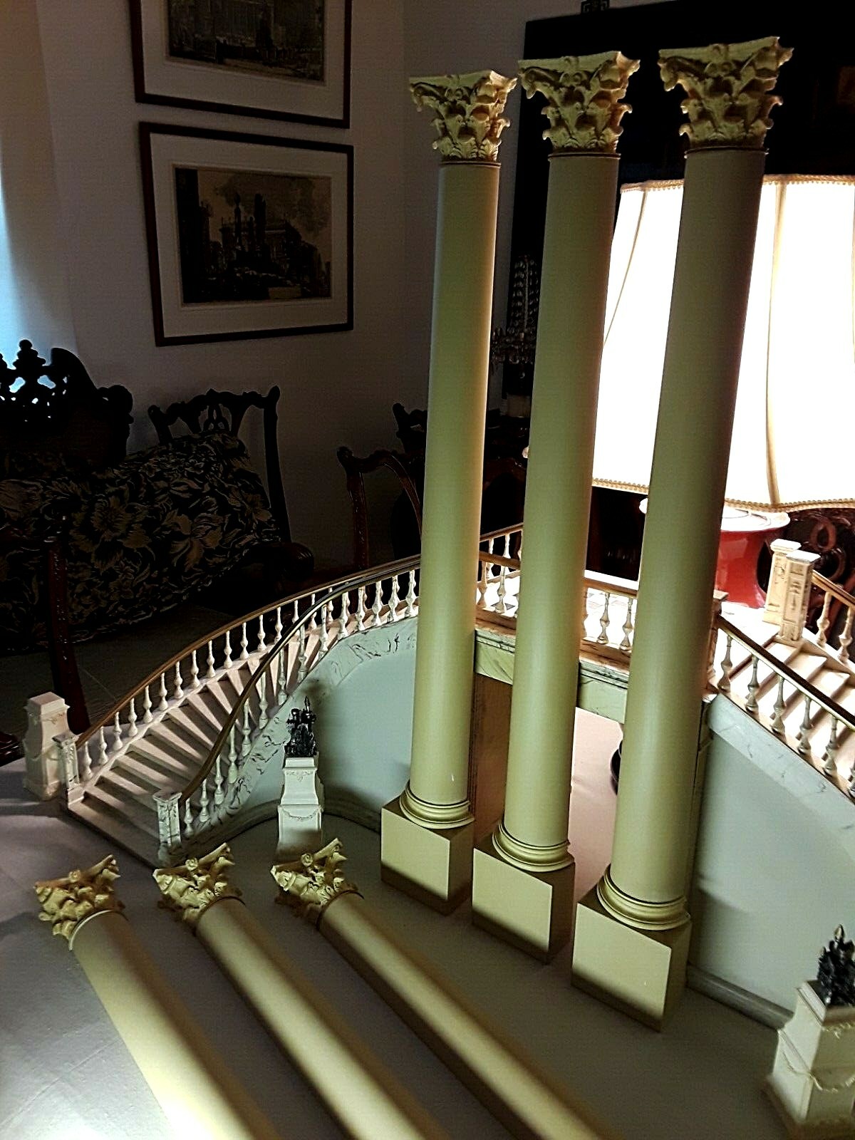 ONE, CORINTHIAN  PILASTER  COLUMN,   HEIGHT 34 3/4