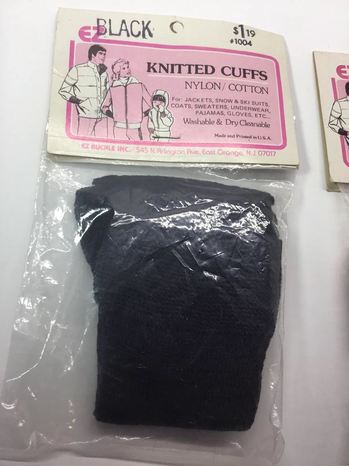 Lot Of 3 Vintage EZ Buckle Inc Knitted Waistband Cuffs New In Package