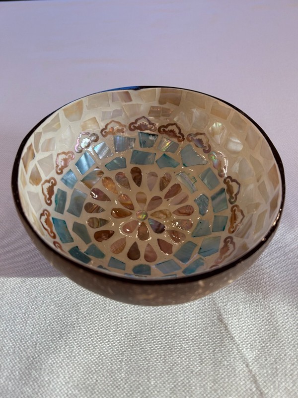 Kokosnuss Schale Perlmutt, Kokosnuss Schale, Kokosschale, Schale, Coco-Bowl