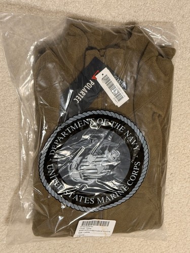 USMC Coyote Fleece Pullover Polartec 100 Size Large USGI Authentic Marines NEW