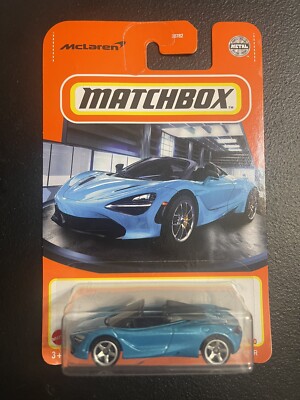 2021 Matchbox #20 McLaren 720S Spider Belize Blue NIB