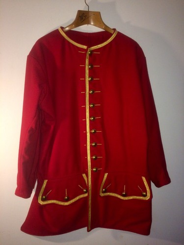 Jon Soule French Indian War Surgeon Coat Handmade Gold Braid Doctor Dr. Jacket