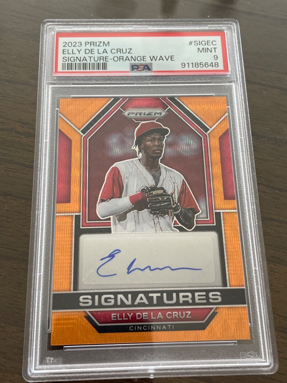2023 Panini Prizm Elly De La Cruz Signatures PSA 9-Orange 2023 Panini Prizm Elly De La Cruz Signatures PSA 9-Orange