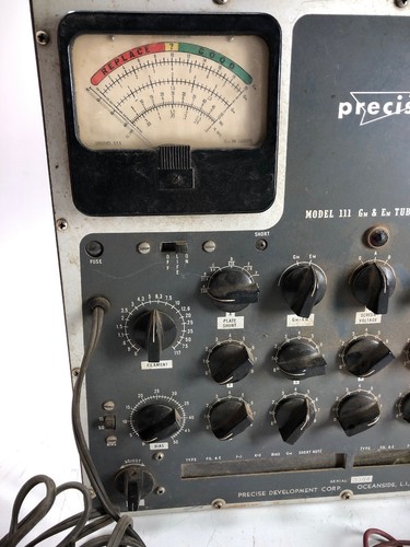 RARE  VINTAGE PRECISE MODEL 111 Gm Em TUBE TESTER ESTATE RADIO
