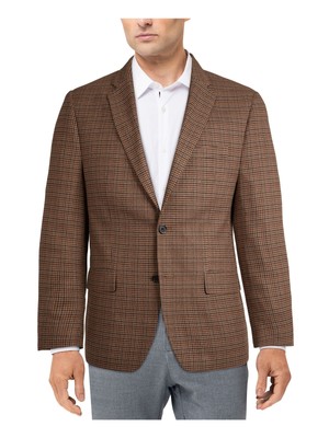 

RALPH LAUREN Мужской коричневый пиджак в клетку Windowpane