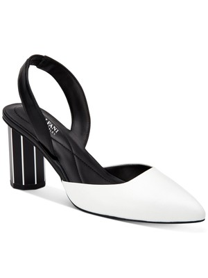 

Женские кожаные слипоны ALFANI с острым носком Sierraa White Back 7,5 м с ремешком на пятке, Белый, 10009111700