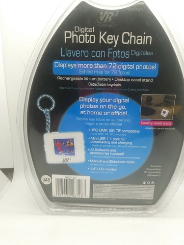 Digital Photo Keychain Displays More Than 72 Photos USB Compatible