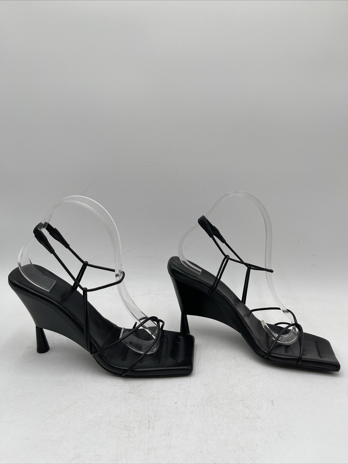 靴 GIA/RHW Gloss leather wedge sandal 38 GIA / RHW Glossed-leather wedge sandals | THE OUTNET