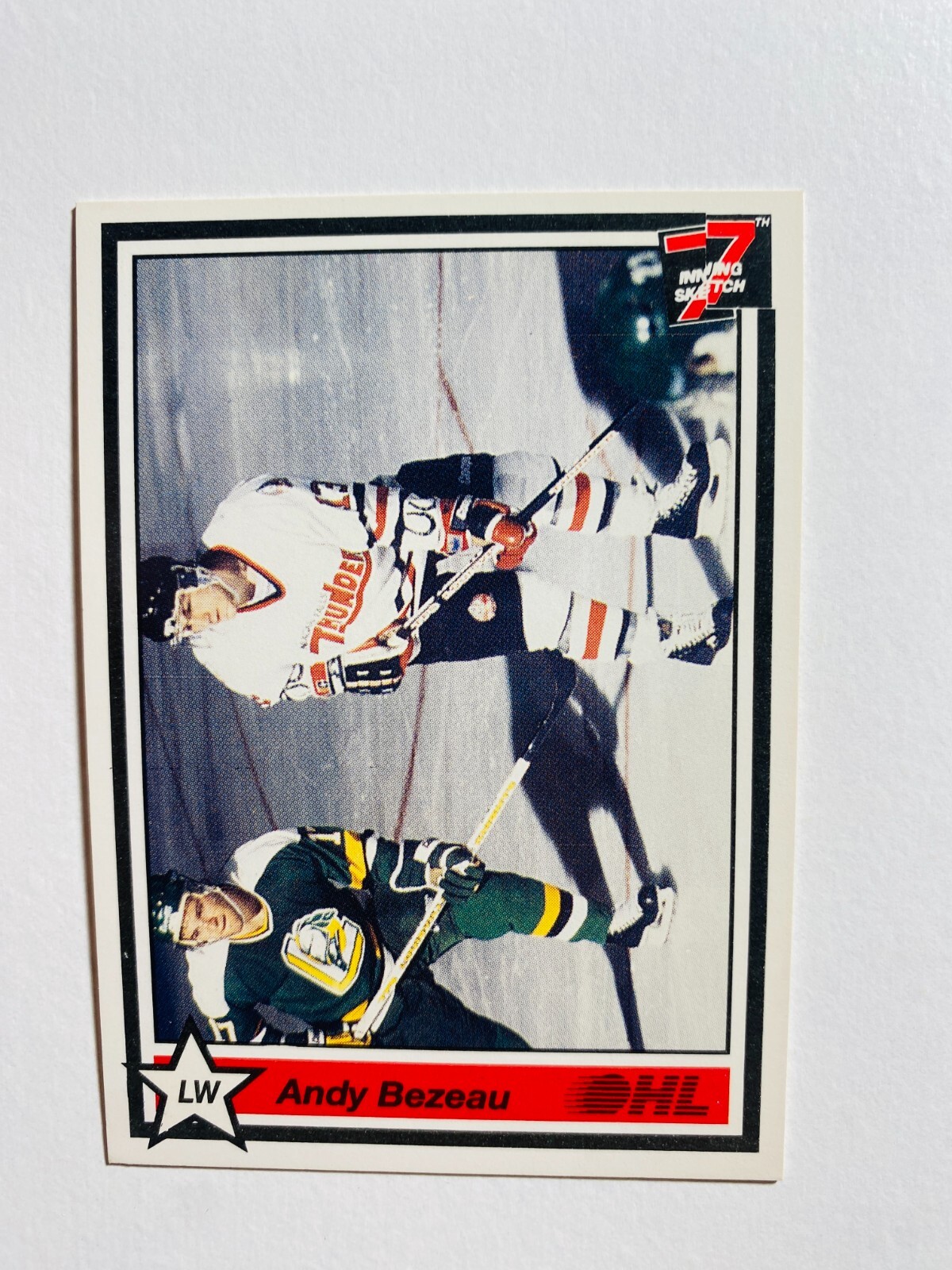1991 7TH INNING SKETCH #253 ANDY BEZEAU NM-MT NHL HOCKEY