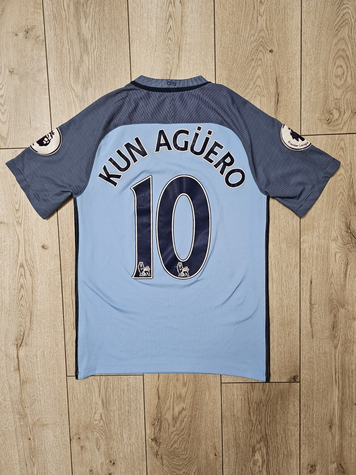 MANCHESTER CITY 2016 2017 AGUERO HOME FOOTBALL SHIRT SOCCER
