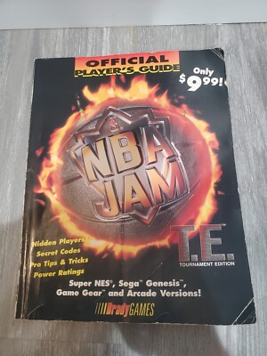 Vintage 1995 Nba Jam Tournament Edition Official Player's Guide By Bradygames