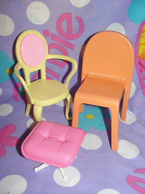 Mattel Barbie Doll House Furniture Chair Stool lot