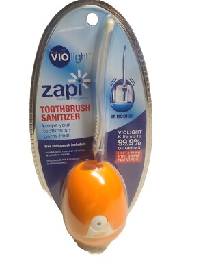 VIO light ZAPI Toothbrush Germ Sanitizer Orange New Toothbrush Included!!
