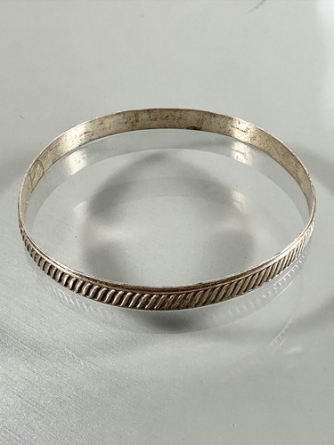 Vintage 925 Sterling Silver Textured Etched Patterned Design