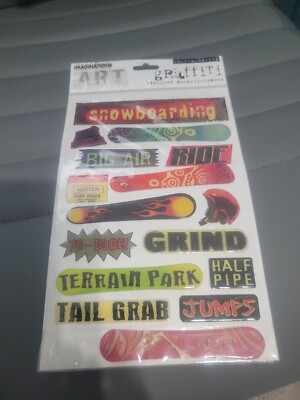 Creative Imaginations Graffiti Snowboarding Stickers