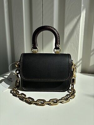 nwt coach mini skinny id keychain wallet loganberry saffiano leather 226098703275