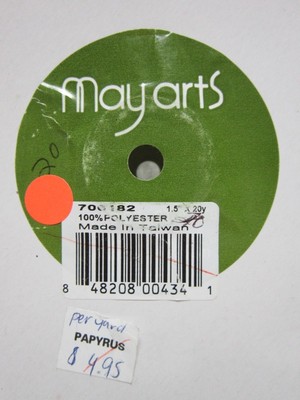 MAY ARTS PLEATED RIBBON CRAFT HEM 100% POLYESTER 2 ROLLS 1.5 INCH X 20 YARDS PER