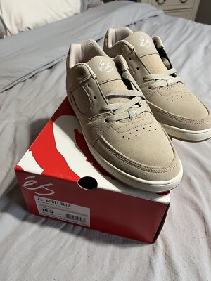 es accel slim skateboard shoes brown gum men s size 8 353658613147
