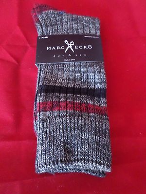 1 Pair Large Marc Ecko Cut & Sew Cotton Crew Socks 6-12 