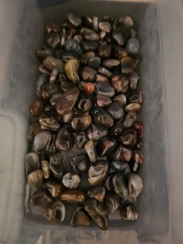 Polished Tumbled Botswana Agate crystals rocks. FREE SHIPPING