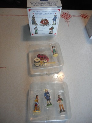 Liberty Falls Pewter& Miniature Collection Lot AH162, AH52, AH51, AH121 & AH161