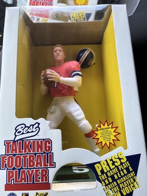 1996 Best 10'' JOHN ELWAY Denver Broncos Talking Football Player Figure NIB Works