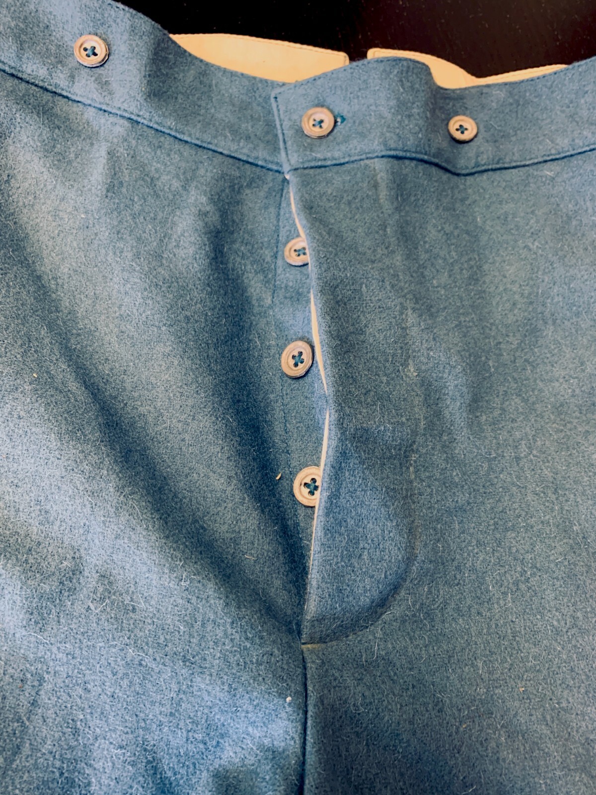 Civil War re-enacting, Union Sky-Blue Wool issue Trousers 34" W - NEW, unworn